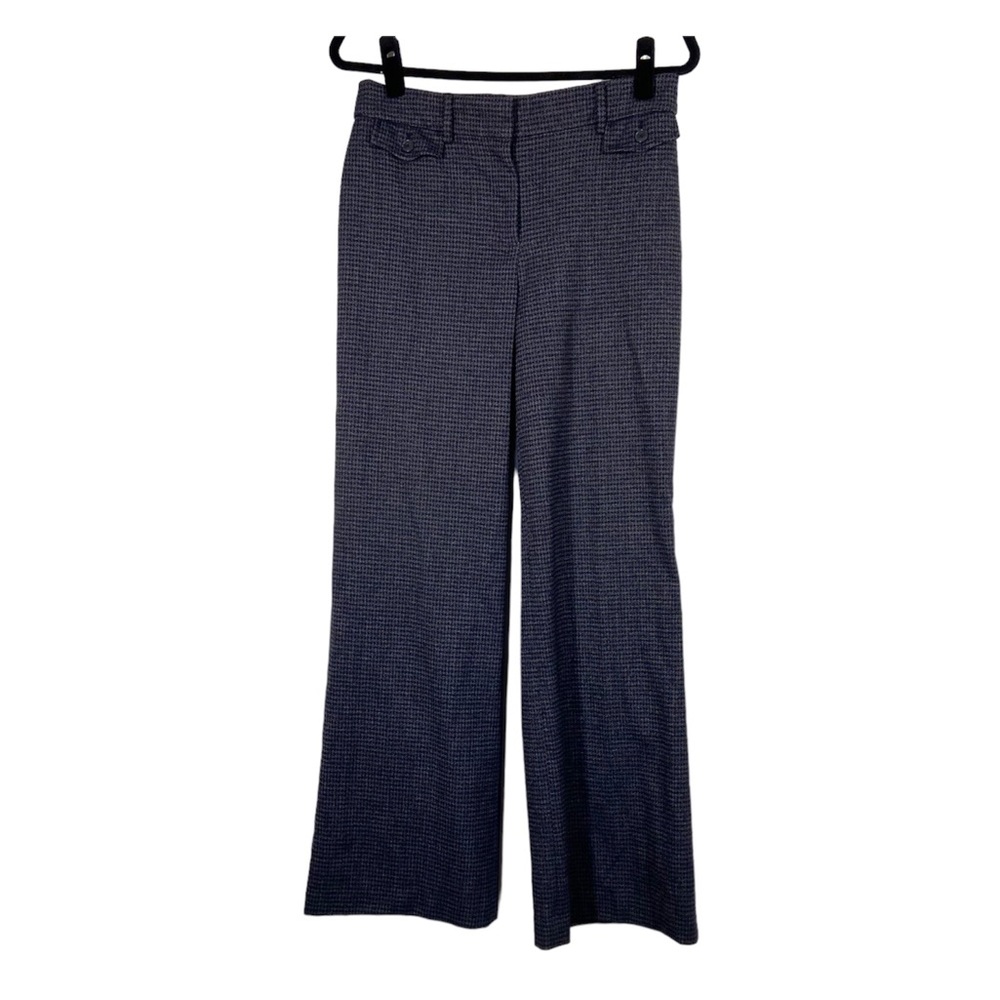 LOFT Pants High Waist Curvy Wide Leg Trouser Plaid Print